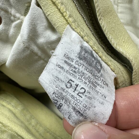 Levi's Pastel Green 512 High Rise Slim Fit Tapered Casual Denim Jeans 28 - Picture 12 of 13